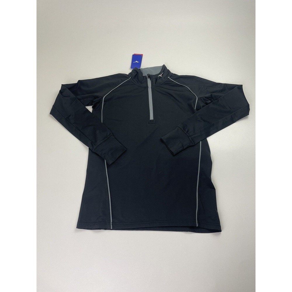 Mizuno Men's Size Medium Black  1/2 Zip Pullover NWT Body warming